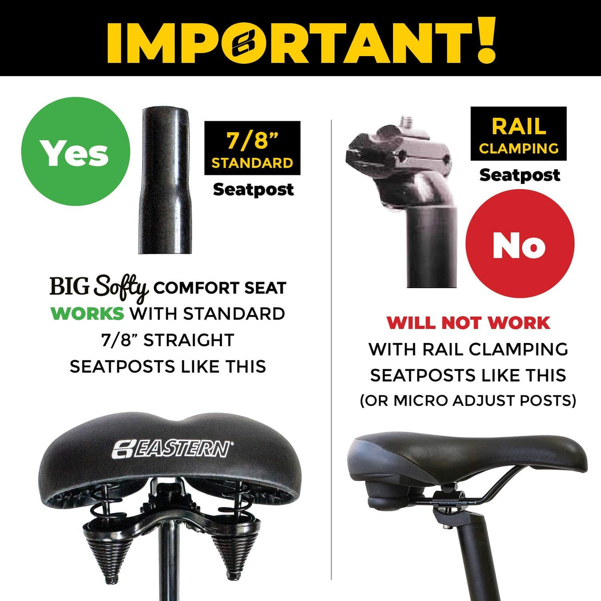 Eastern Big Softy Seat kit - With Gel Cover