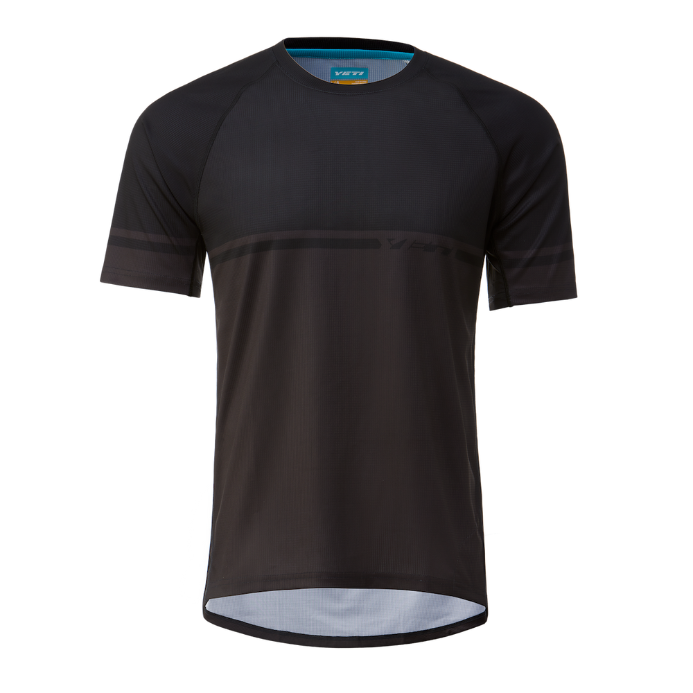 Yeti Longhorn Short Seeve MTB Jersey - Black Pinstripe