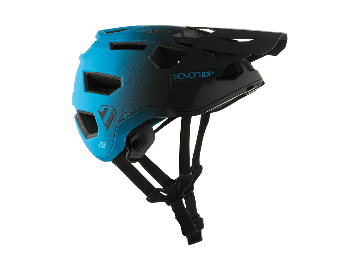 7 iDP Project 21 Pro Trail MTB Helmet - Matt Blue-Black Fade