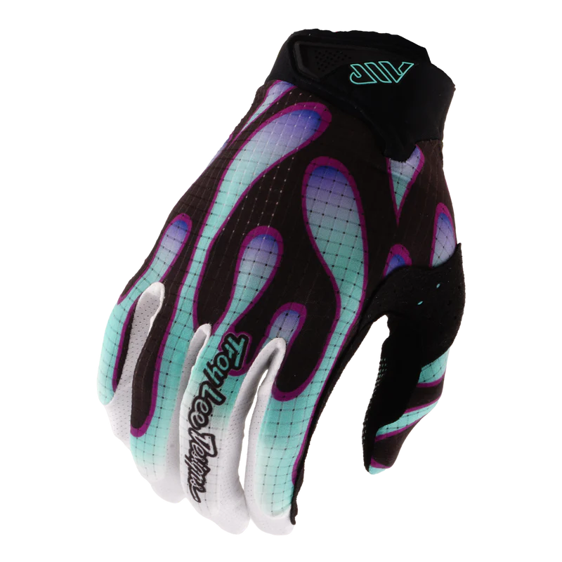 Troy Lee Designs Air MTB Glove - Overspray - Black-Real Teal