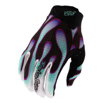 Troy Lee Designs Air MTB Glove - Youth - Overspray - Black-Real Teal