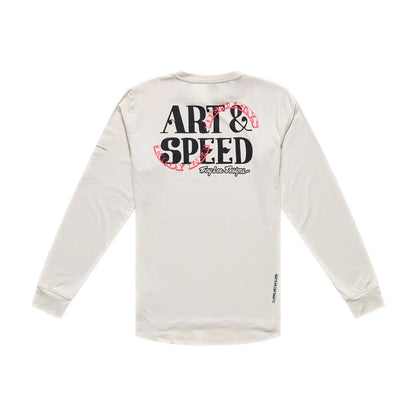 Troy Lee Designs Ruckus Long Sleeve Ride Tee - Art and Speed - Pumice