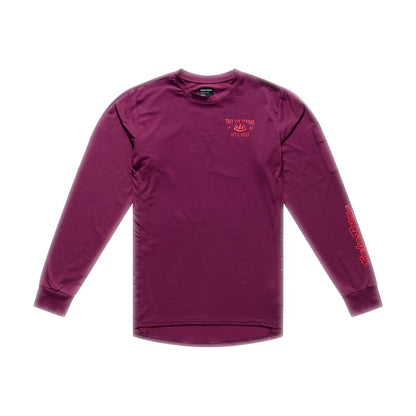 Troy Lee Designs Ruckus Long Sleeve Ride Tee - Lockdown - Sangria