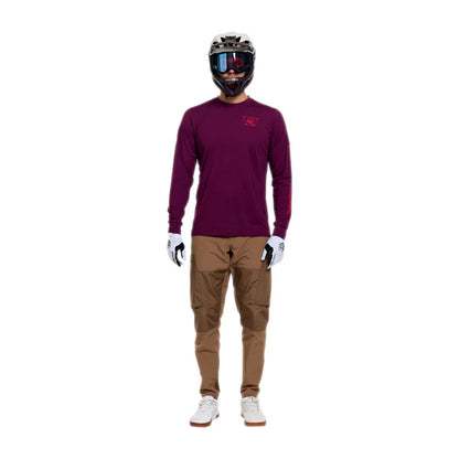 Troy Lee Designs Ruckus Long Sleeve Ride Tee - Lockdown - Sangria