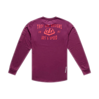 Troy Lee Designs Ruckus Long Sleeve Ride Tee - Lockdown - Sangria