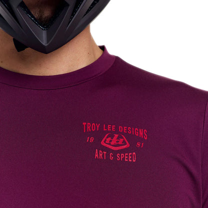 Troy Lee Designs Ruckus Long Sleeve Ride Tee - Lockdown - Sangria