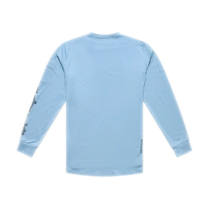 Troy Lee Designs Ruckus Long Sleeve Ride Tee - Waves - Dawn Blue