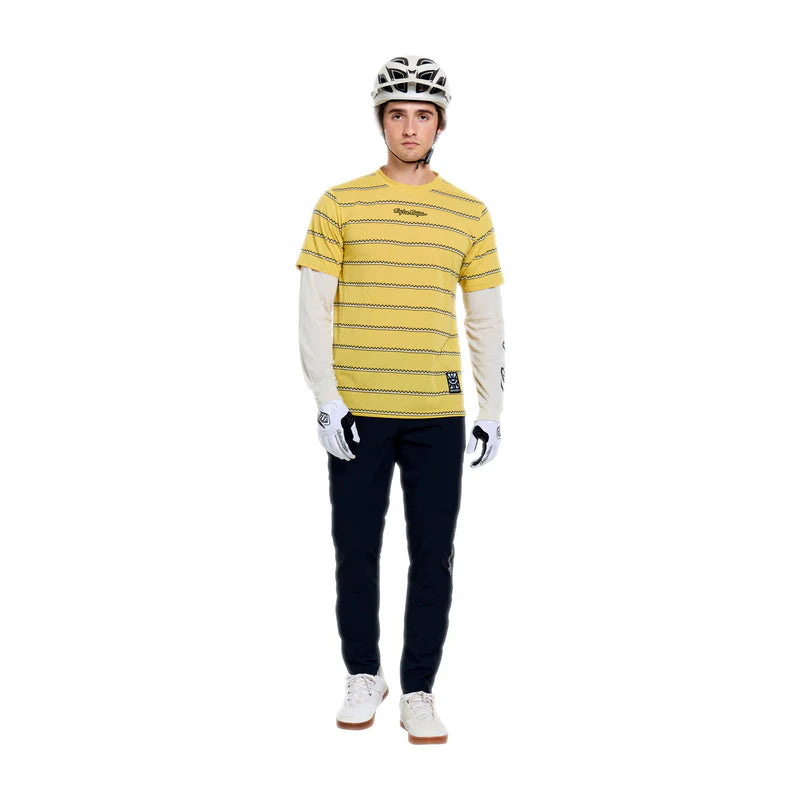 Troy Lee Designs Skyline Fakie Long Sleeve Ride Tee - Stripe - Butter