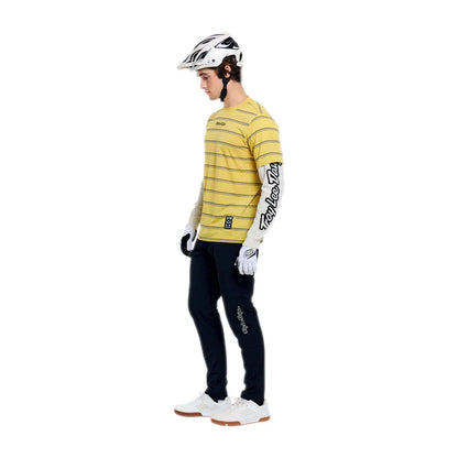 Troy Lee Designs Skyline Fakie Long Sleeve Ride Tee - Stripe - Butter
