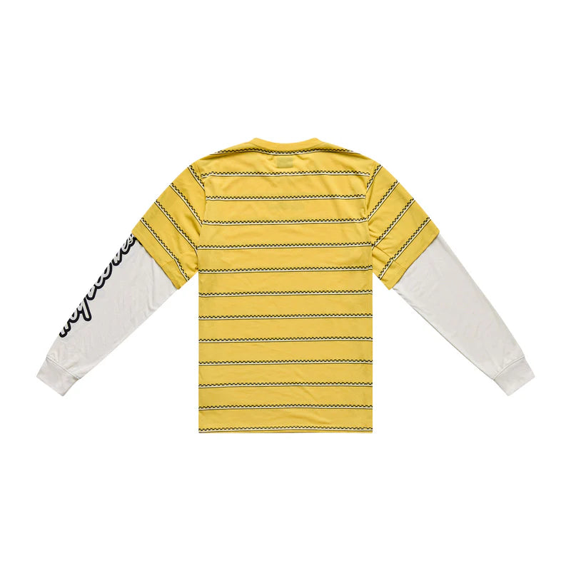 Troy Lee Designs Skyline Fakie Long Sleeve Ride Tee - Stripe - Butter