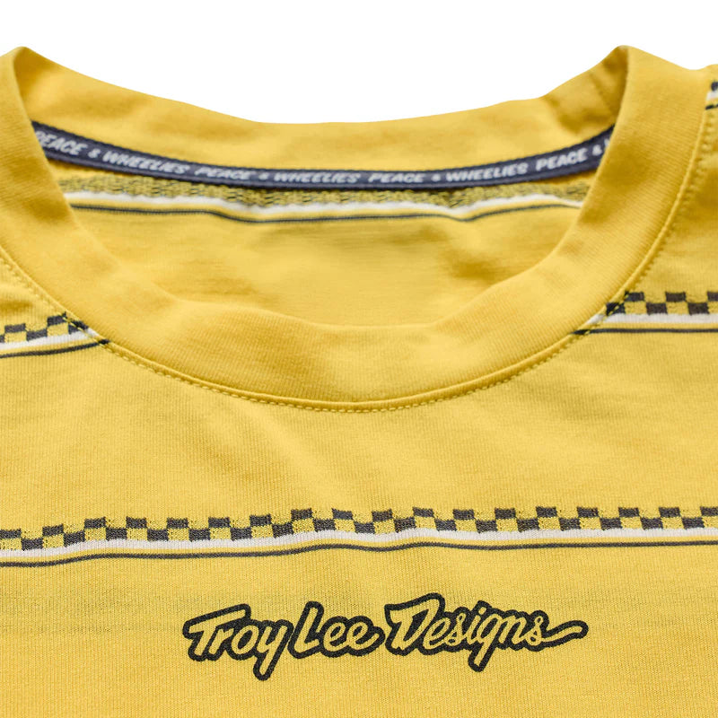 Troy Lee Designs Skyline Fakie Long Sleeve Ride Tee - Stripe - Butter