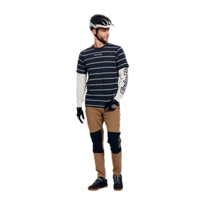 Troy Lee Designs Skyline Fakie Long Sleeve Ride Tee - Stripe - Carbon