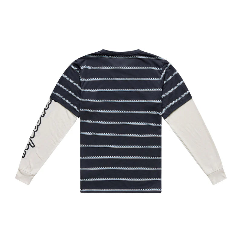 Troy Lee Designs Skyline Fakie Long Sleeve Ride Tee - Stripe - Carbon