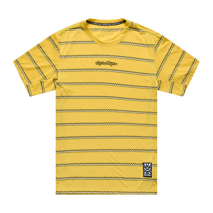 Troy Lee Designs Skyline Short Sleeve Ride Tee - Checked Out - Butter
