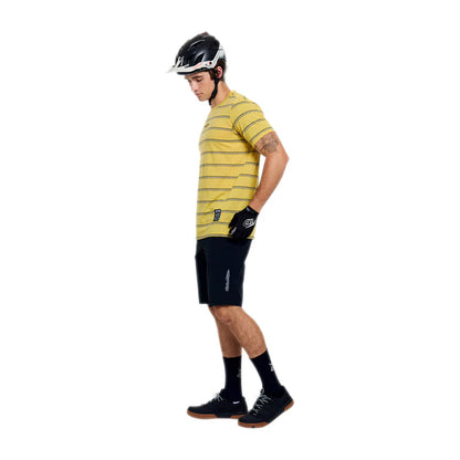 Troy Lee Designs Skyline Short Sleeve Ride Tee - Checked Out - Butter