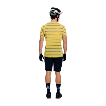 Troy Lee Designs Skyline Short Sleeve Ride Tee - Checked Out - Butter