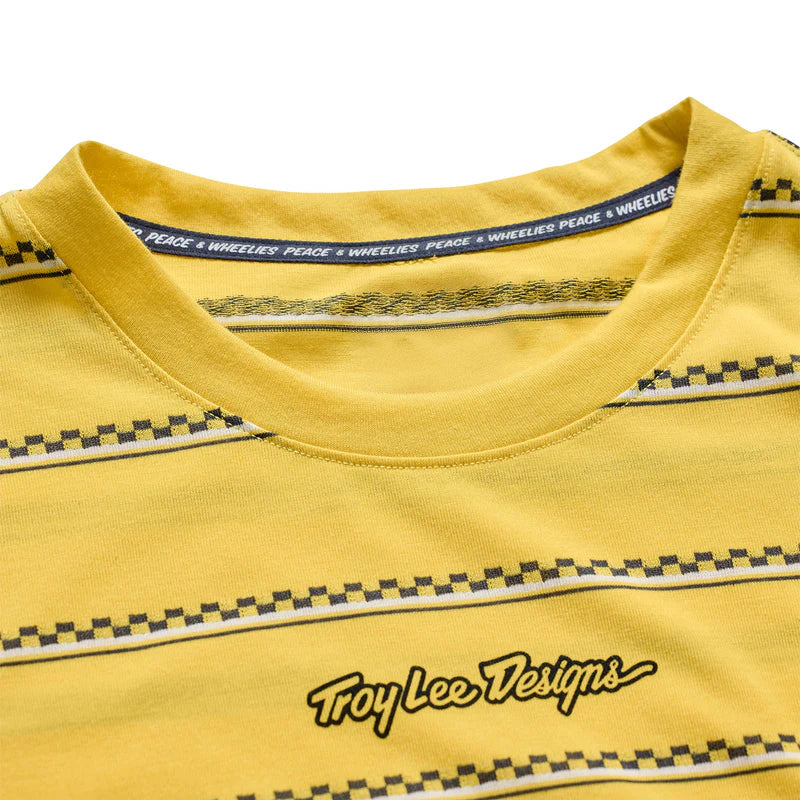 Troy Lee Designs Skyline Short Sleeve Ride Tee - Checked Out - Butter