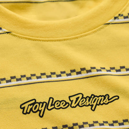 Troy Lee Designs Skyline Short Sleeve Ride Tee - Checked Out - Butter