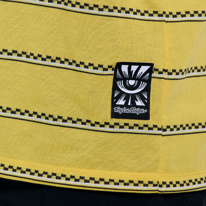 Troy Lee Designs Skyline Short Sleeve Ride Tee - Checked Out - Butter