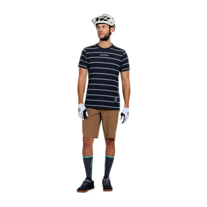 Troy Lee Designs Skyline Short Sleeve Ride Tee - Checked Out - Carbon