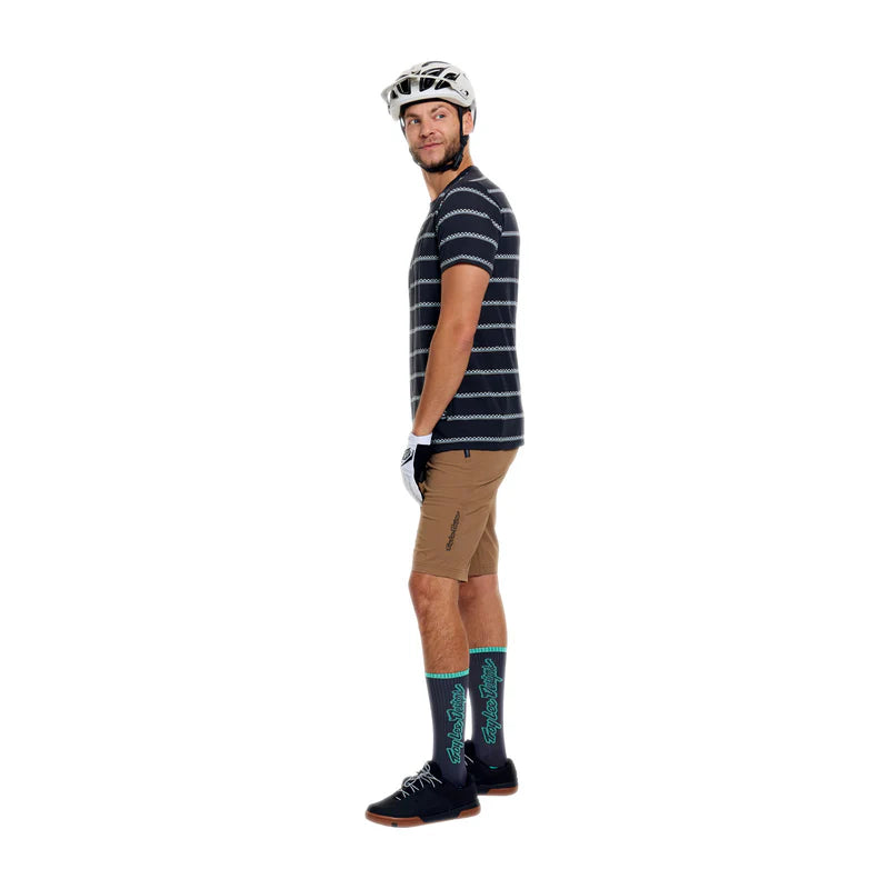Troy Lee Designs Skyline Short Sleeve Ride Tee - Checked Out - Carbon