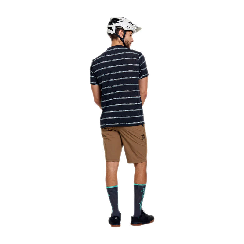 Troy Lee Designs Skyline Short Sleeve Ride Tee - Checked Out - Carbon