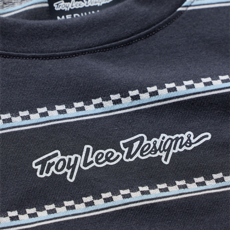 Troy Lee Designs Skyline Short Sleeve Ride Tee - Checked Out - Carbon