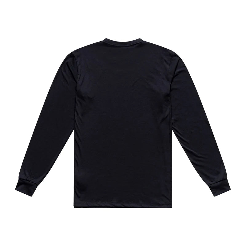 Troy Lee Designs Skyline Long Sleeve Ride Tee - Signature - Black-Real Teal