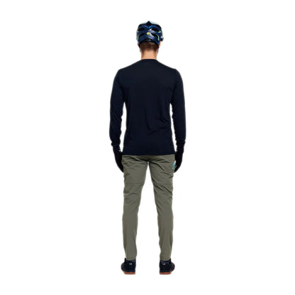 Troy Lee Designs Skyline Long Sleeve Ride Tee - Signature - Black-Real Teal