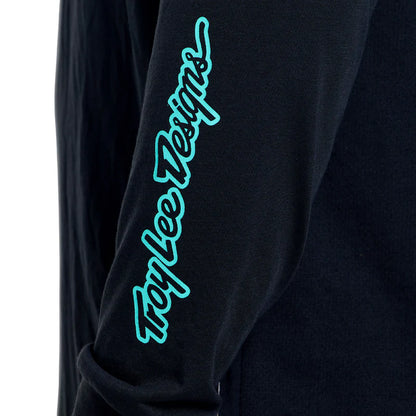 Troy Lee Designs Skyline Long Sleeve Ride Tee - Signature - Black-Real Teal