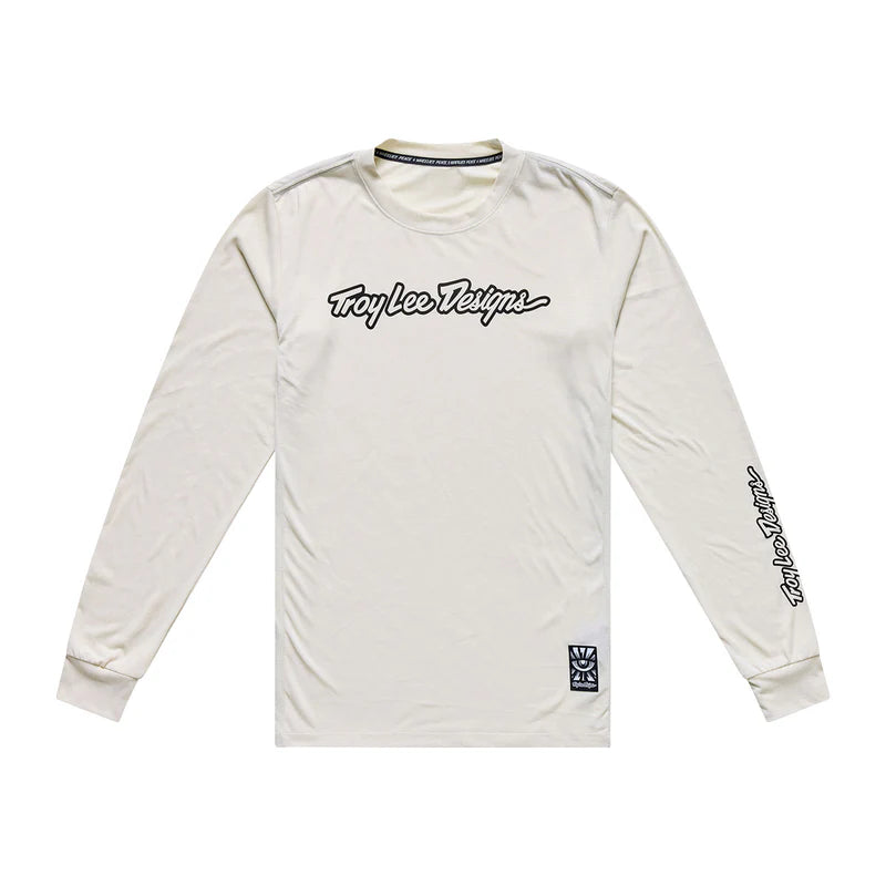 Troy Lee Designs Skyline Long Sleeve Ride Tee - Signature - Pumice
