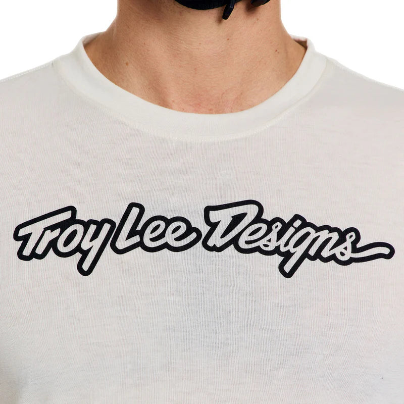 Troy Lee Designs Skyline Short Sleeve Ride Tee - Signature - Pumice
