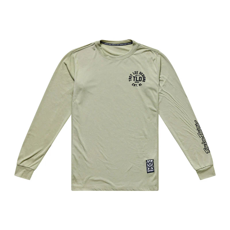 Troy Lee Designs Skyline Long Sleeve Ride Tee - Stamps - Sage