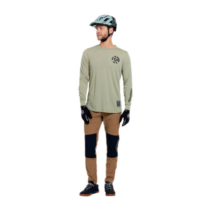 Troy Lee Designs Skyline Long Sleeve Ride Tee - Stamps - Sage