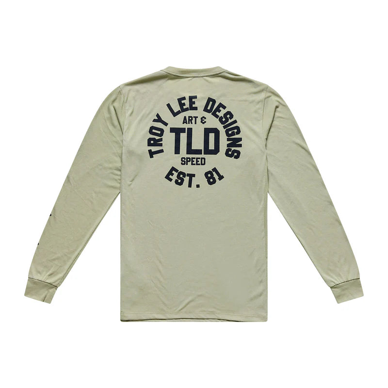 Troy Lee Designs Skyline Long Sleeve Ride Tee - Stamps - Sage