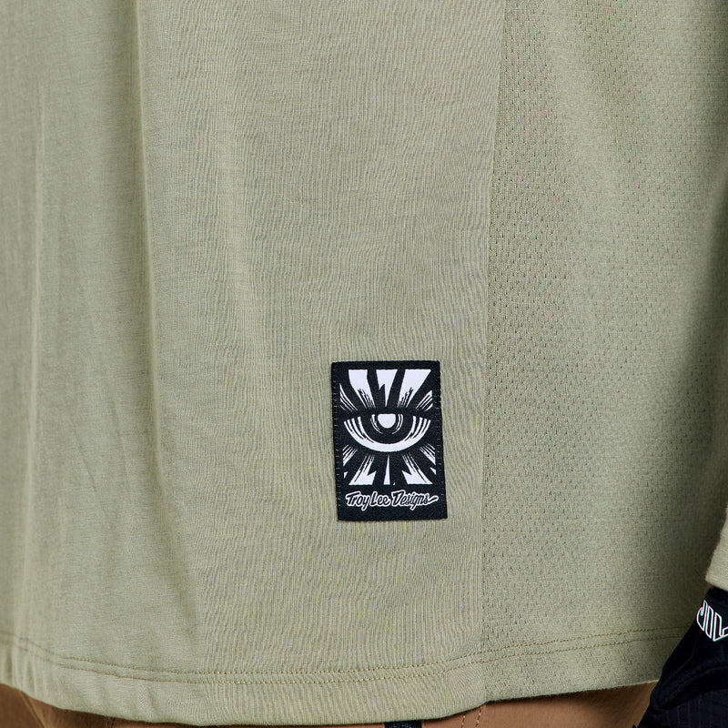 Troy Lee Designs Skyline Long Sleeve Ride Tee - Stamps - Sage