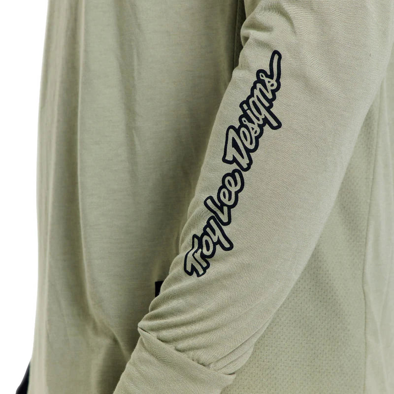 Troy Lee Designs Skyline Long Sleeve Ride Tee - Stamps - Sage