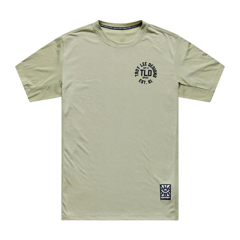 Troy Lee Designs Skyline Short Sleeve Ride Tee - Stamps - Sage