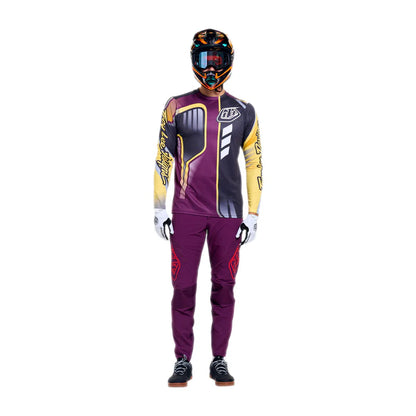 Troy Lee Designs Sprint Pro Long Sleeve MTB Jersey - Lowrider - Sangria