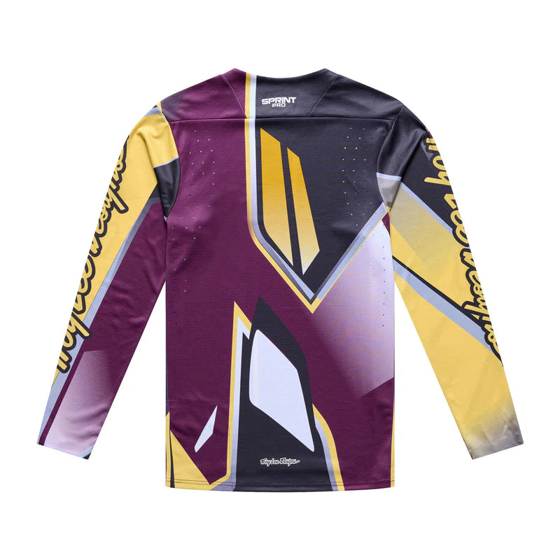 Troy Lee Designs Sprint Pro Long Sleeve MTB Jersey - Lowrider - Sangria