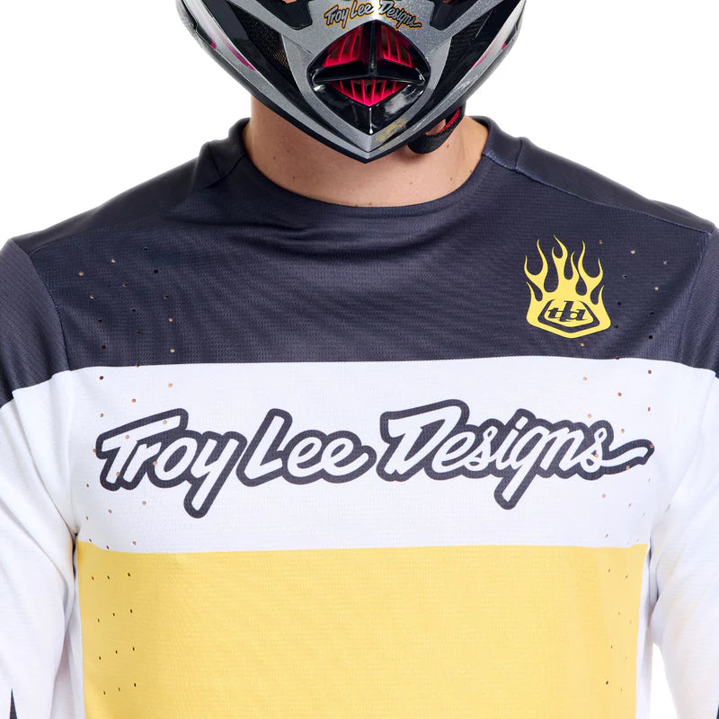 Troy Lee Designs Sprint Pro Long Sleeve MTB Jersey - Yo Moto - Butter