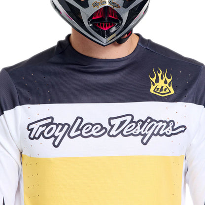 Troy Lee Designs Sprint Pro Long Sleeve MTB Jersey - Yo Moto - Butter