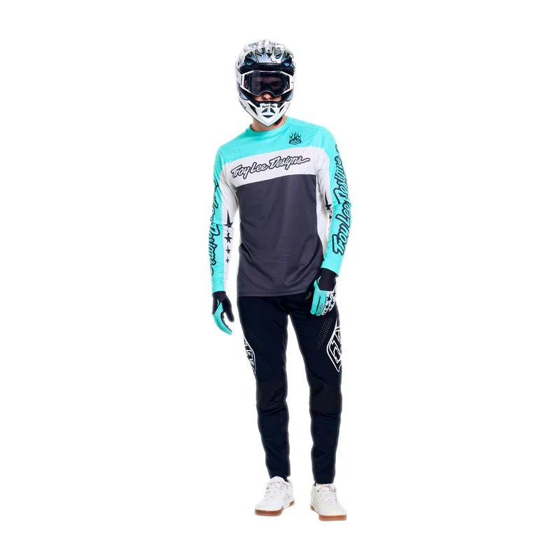 Troy Lee Designs Sprint Pro Long Sleeve MTB Jersey - Yo Moto - Carbon