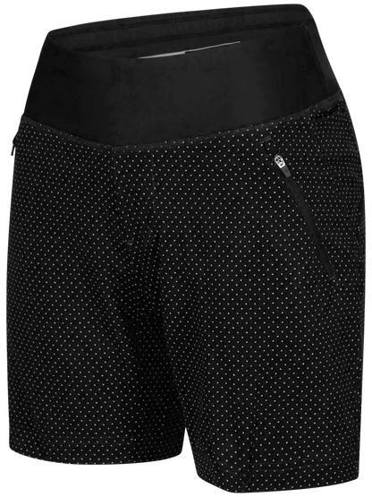 Zoic Bliss 7" MTB Short - Womens - Black Polka Dot
