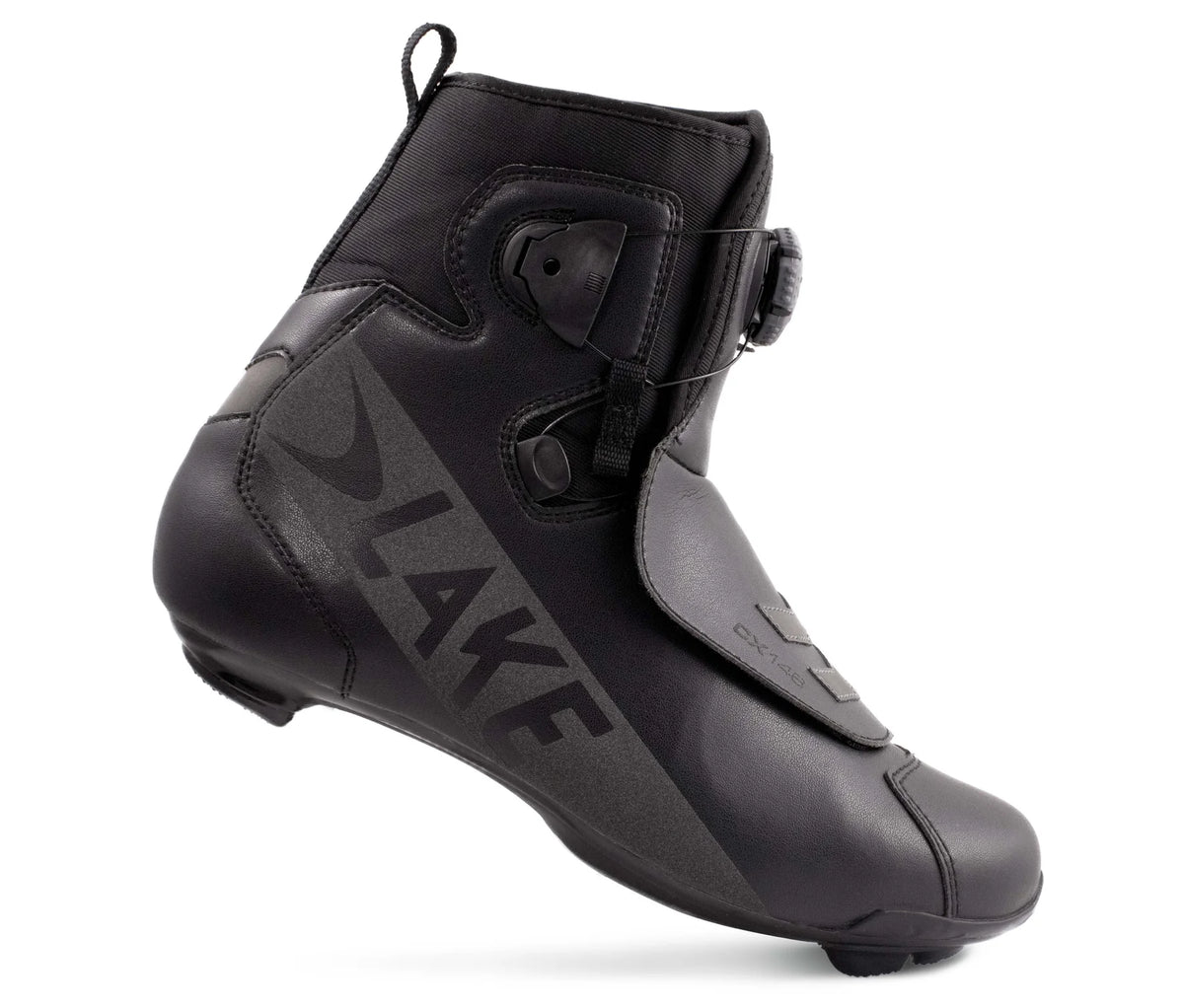 Lake CX146 SPD Winter Road Boot - Wide - Black-Black Reflective
