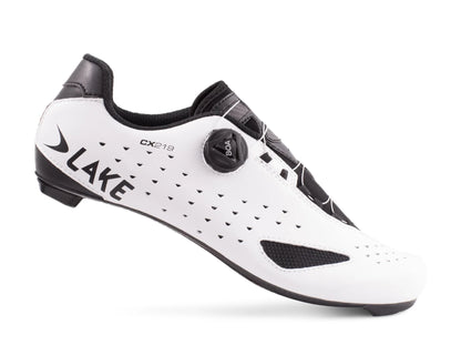 Lake CX219 Road Shoe - Wide - White-Black