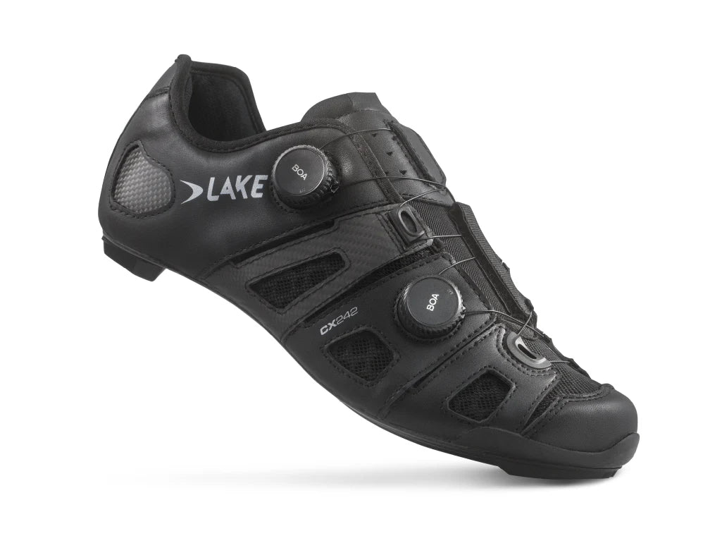 Lake CX242 Road Shoe - Black-Silver