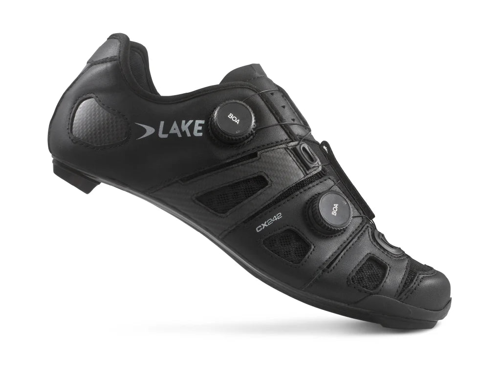 Lake CX242 Road Shoe - Black-Silver
