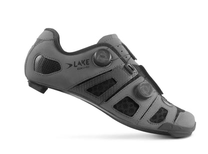 Lake CX242 Road Shoe - Wide - Matt Gray-Black