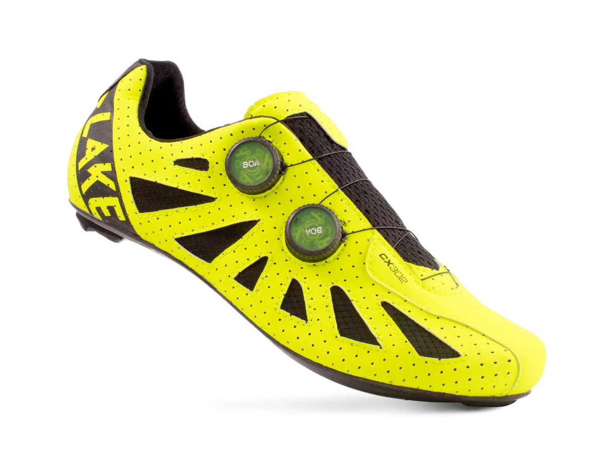 Lake CX302 Road Shoe - Womens - HiViz Yellow-Black